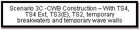 Text Box: Scenario 3C -CWB Construction – With TS4, TS4 Ext, TS3(E), TS2, temporary breakwaters and temporary wave walls