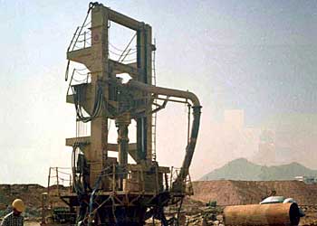 Piling, large diameter bored, reverse circulation drill