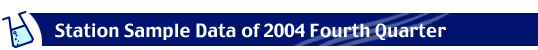 Station Sample Data of 2004 Forth Quarter