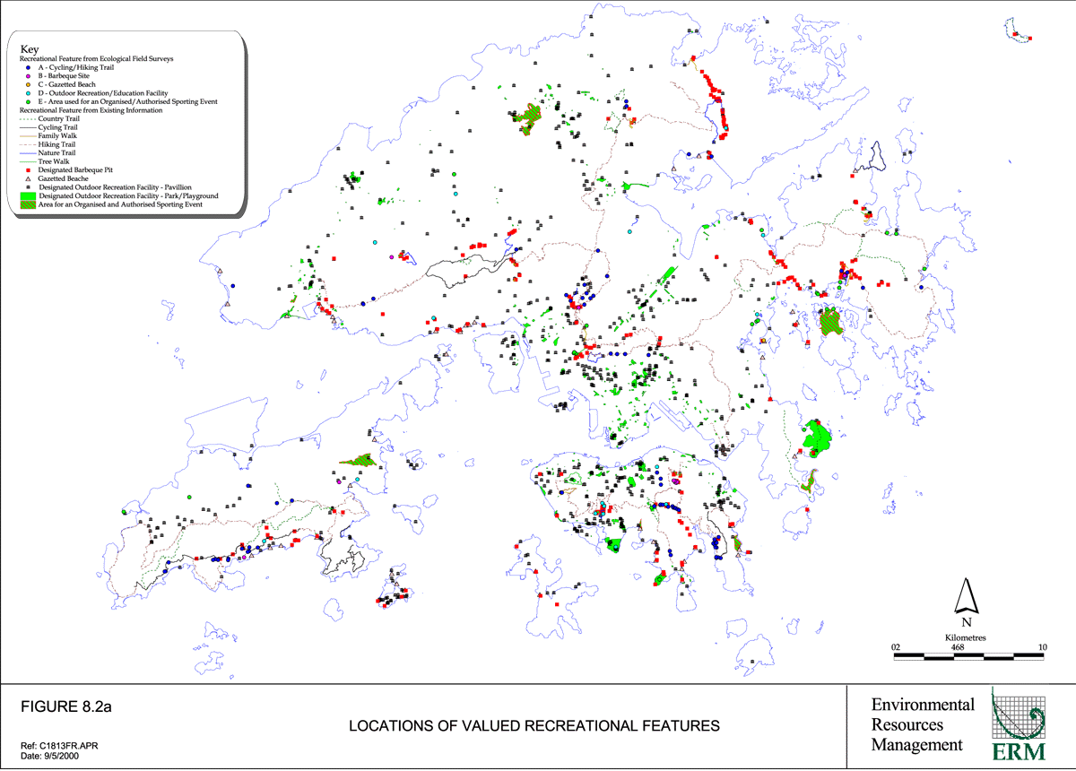 Figure 8.2a Locations of Valued Recreational Features